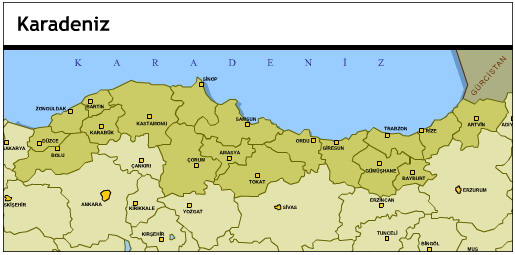 karadeniz sahili haritası ile ilgili görsel sonucu