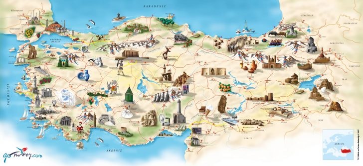 Türkiye Tatil Yerleri Haritası