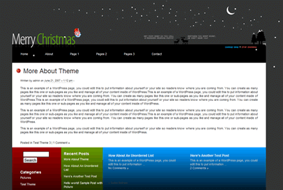 WordPress Yılbaşı Özel Görünümü