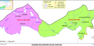 Akdeniz Bölgesi Haritası